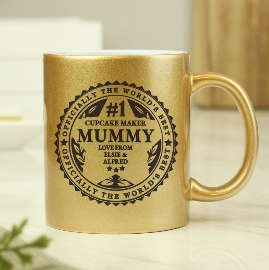 Personalised Worlds Best Gold Mug