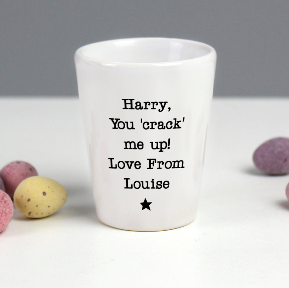 Personalised Star Free Text Egg Cup