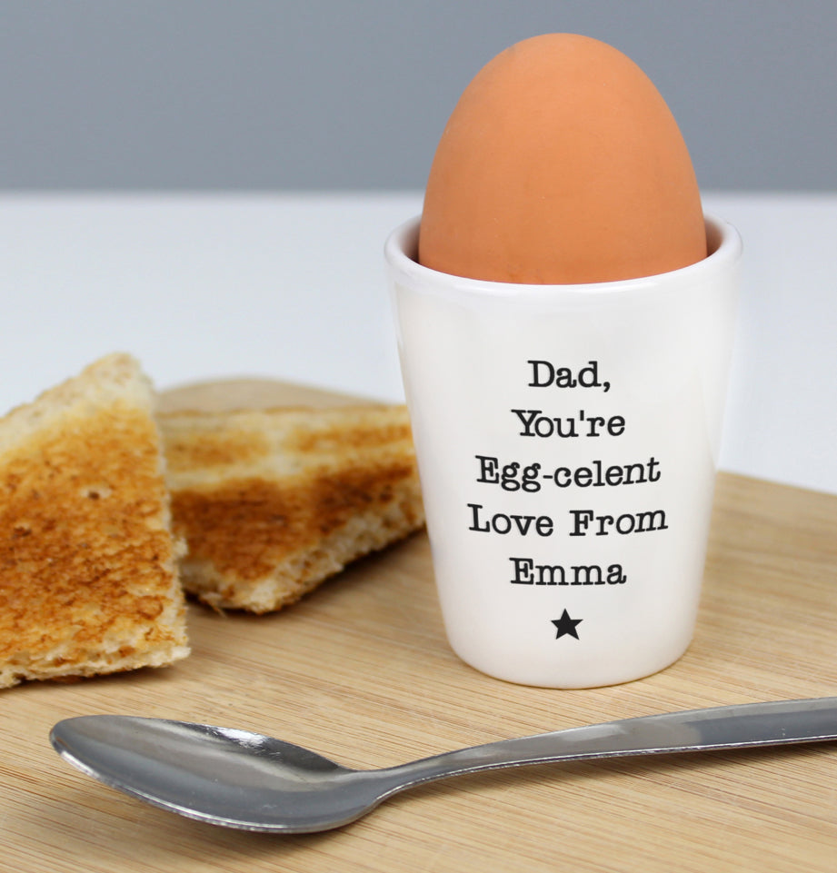 Personalised Star Free Text Egg Cup