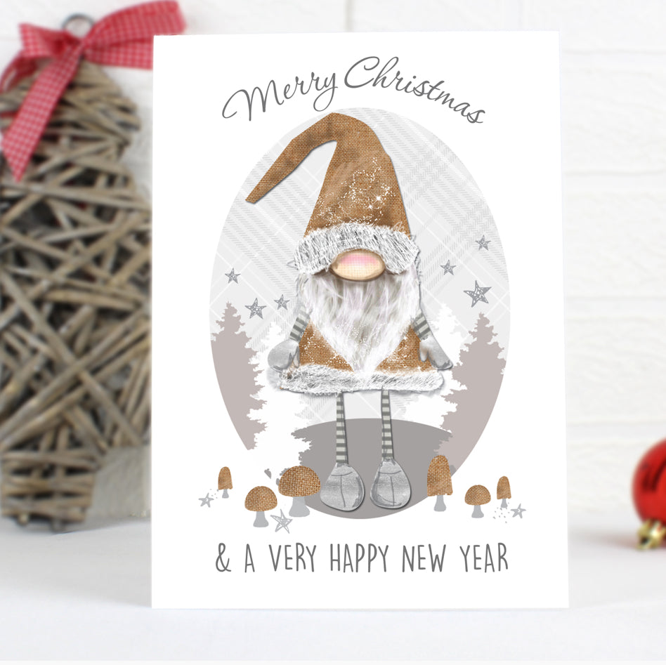 Personalised Christmas Gonk Card