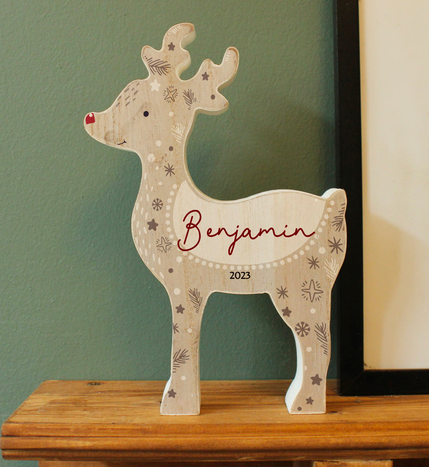 Personalised Red Nosed Reindeer Ornament