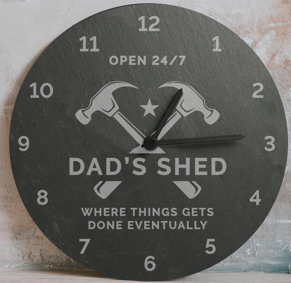Personalised Tools Slate Clock