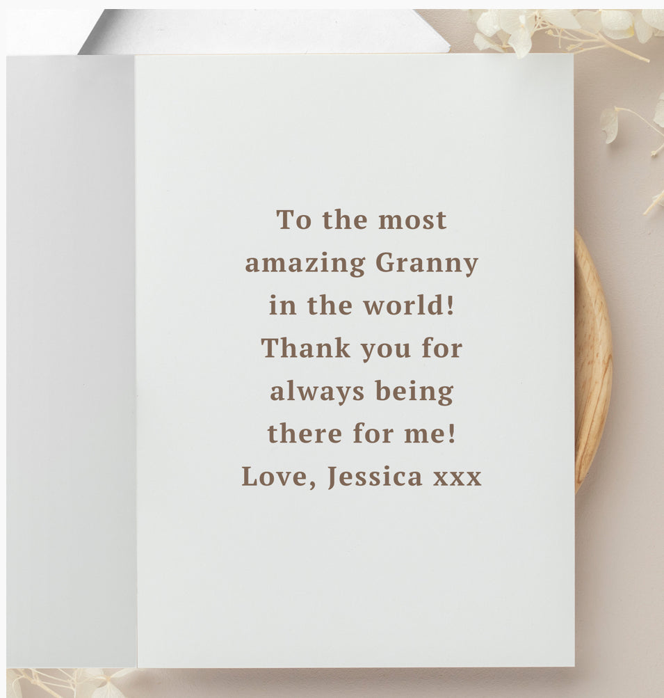 Personalised Wild Flowers Photo Upload Card