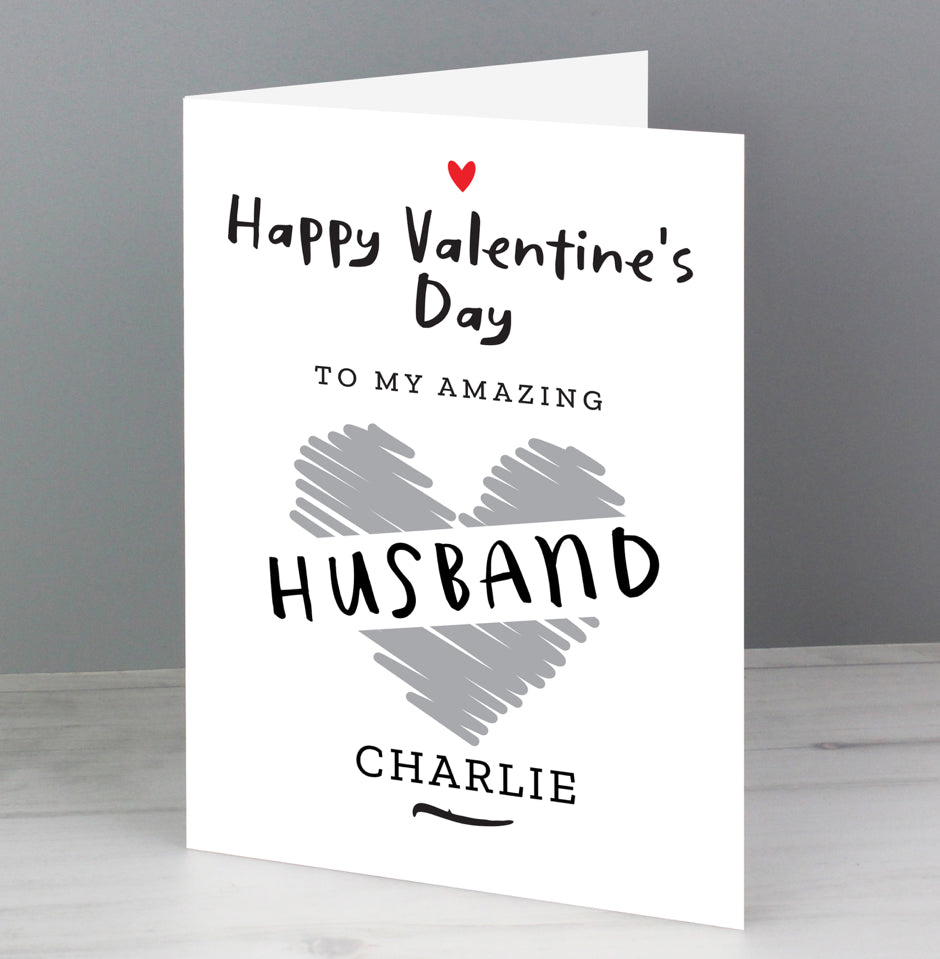 Personalised Happy Valentine's Day Card