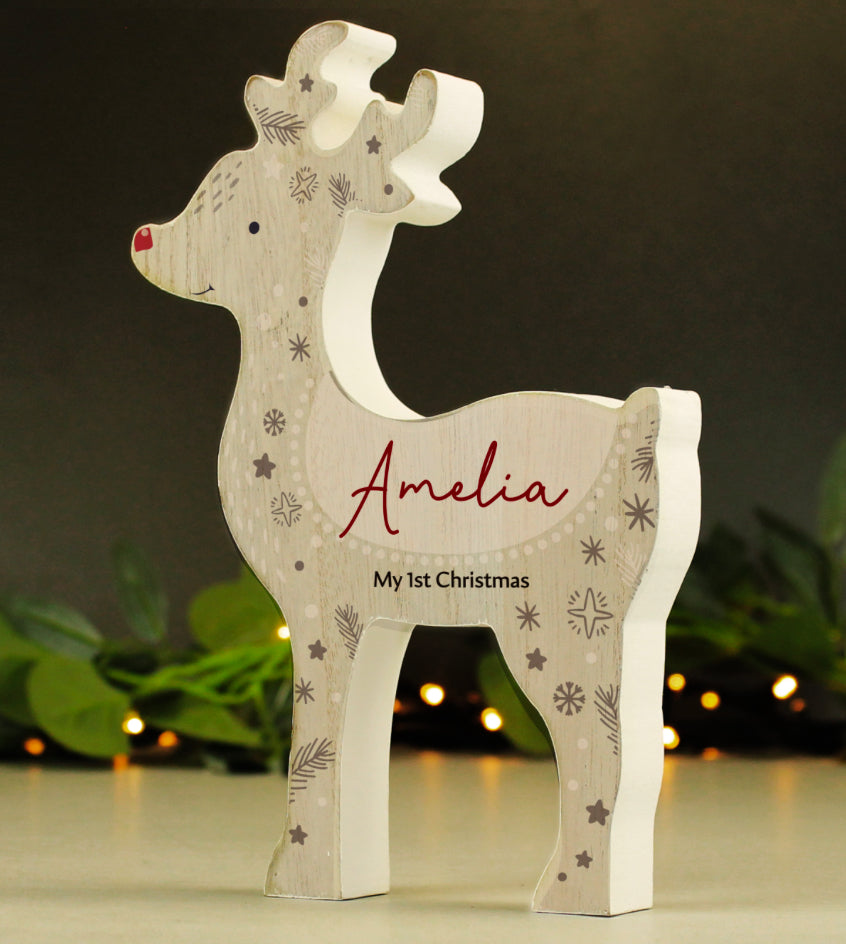 Personalised Red Nosed Reindeer Ornament
