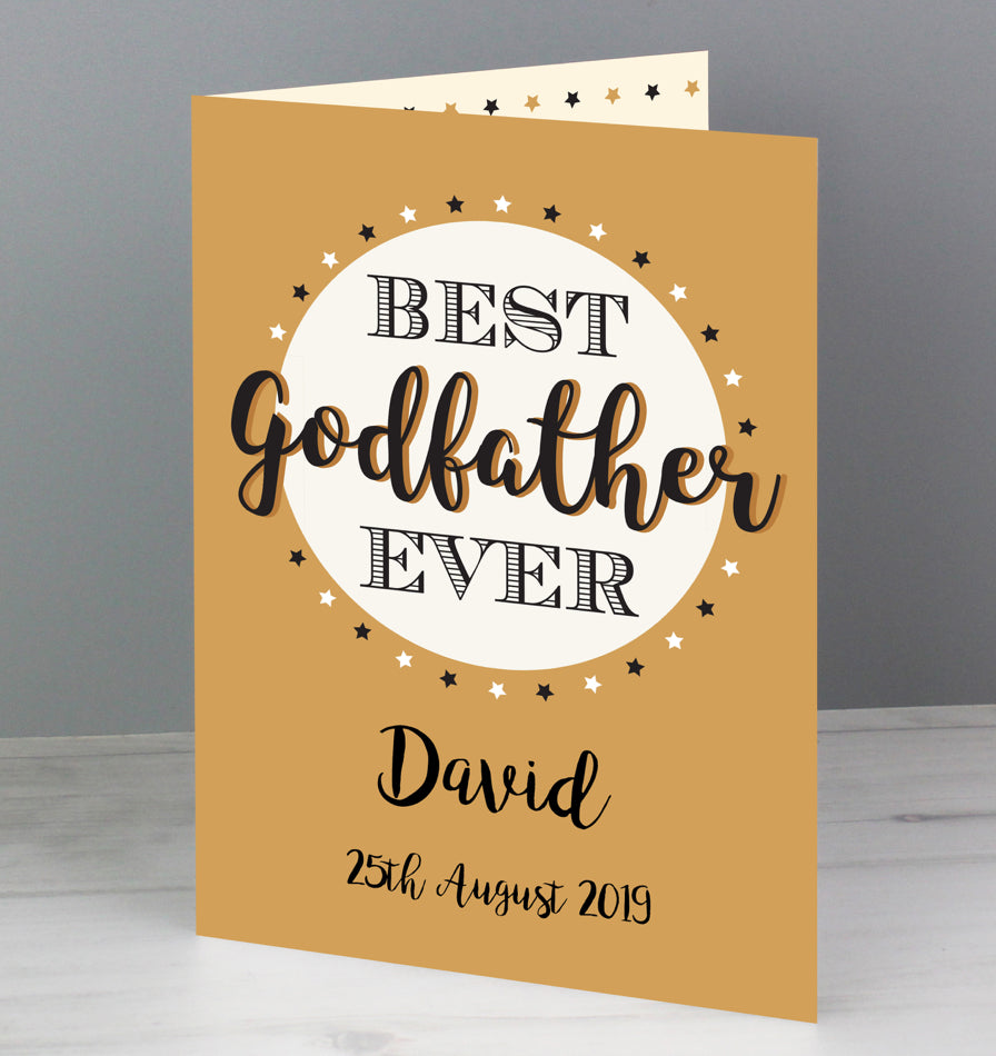 Personalised Best Godfather Card
