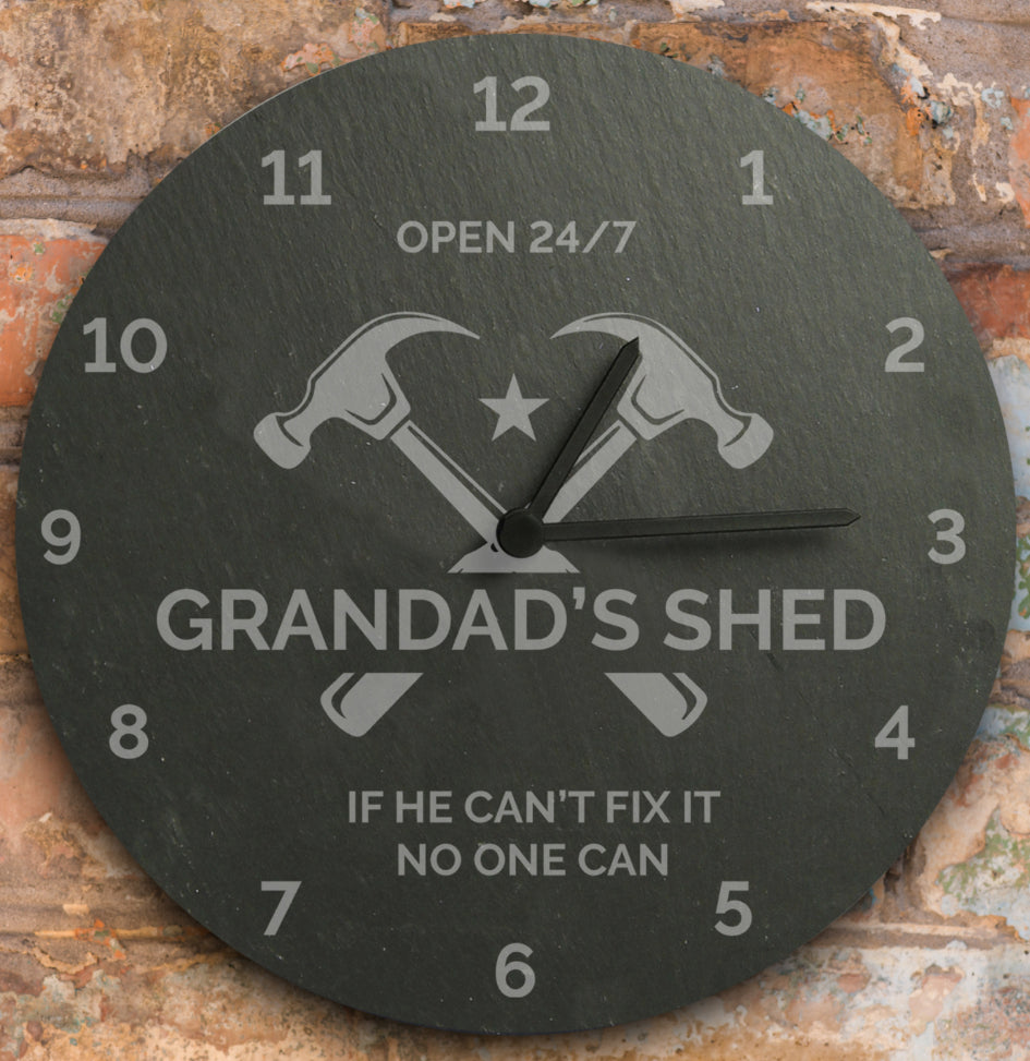 Personalised Tools Slate Clock