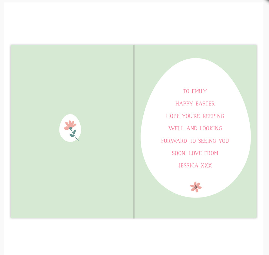 Personalised Easter Springtime Card