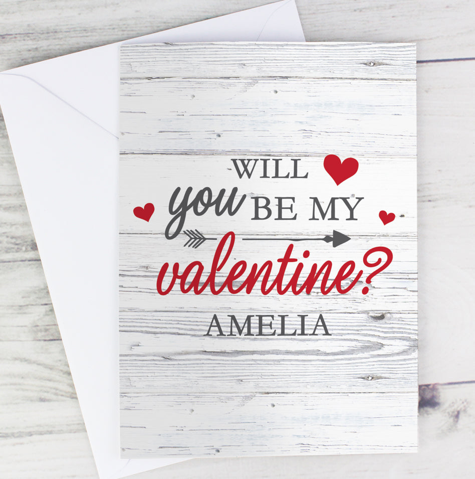 Personalised Be My Valentine Card