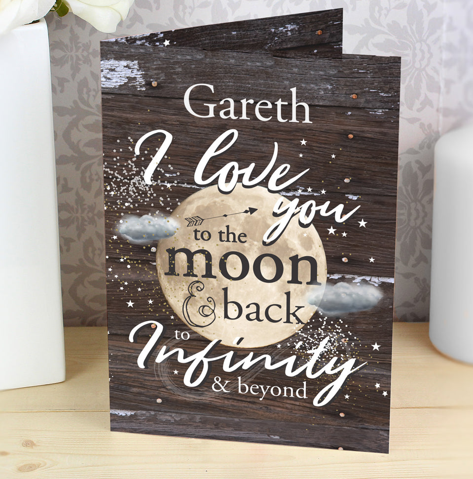 Personalised To the Moon & Infinity... Card