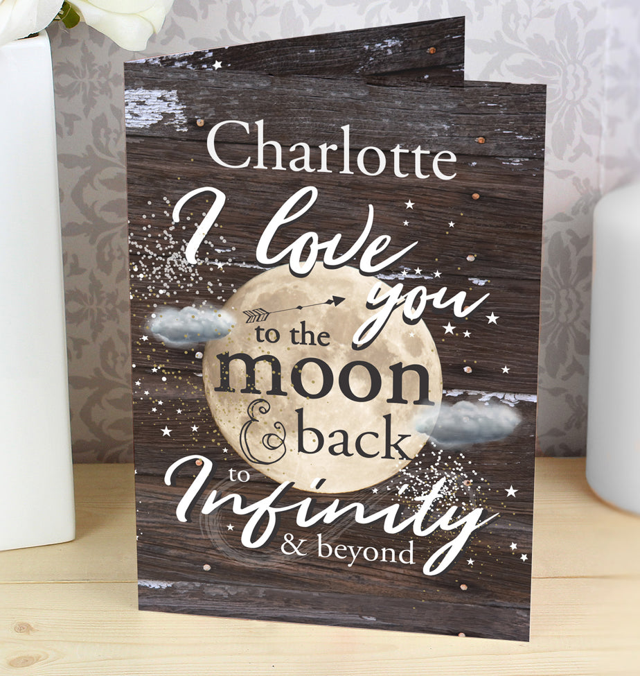 Personalised To the Moon & Infinity... Card