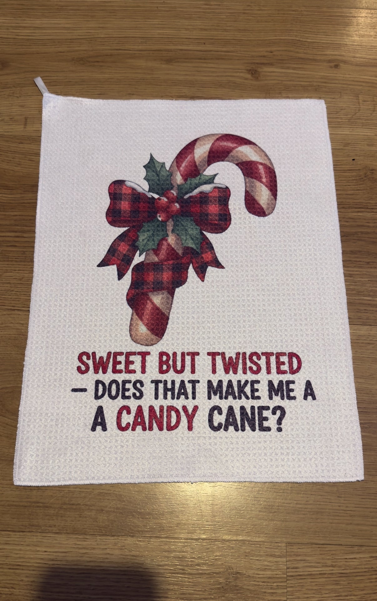 Sweet But Twisted Christmas Tea Towel