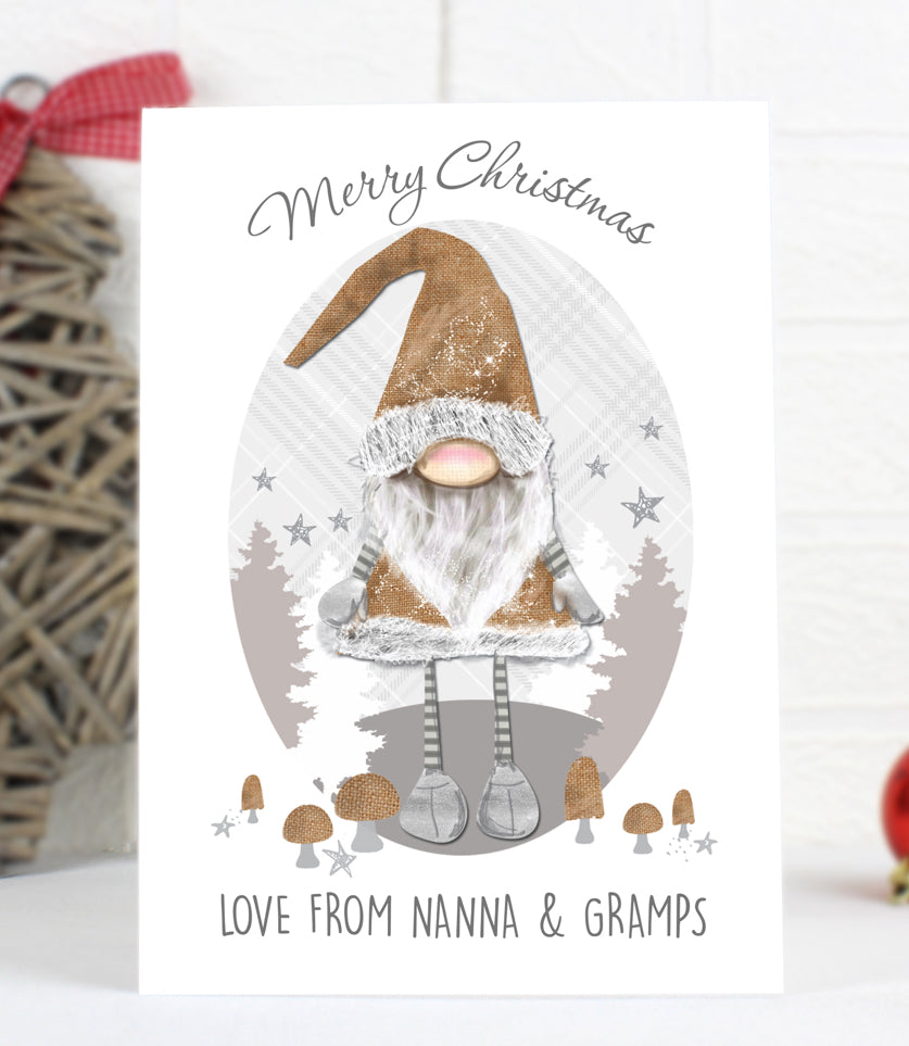 Personalised Christmas Gonk Card