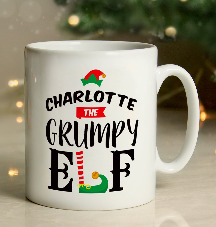 Personalised Elf Christmas Mug
