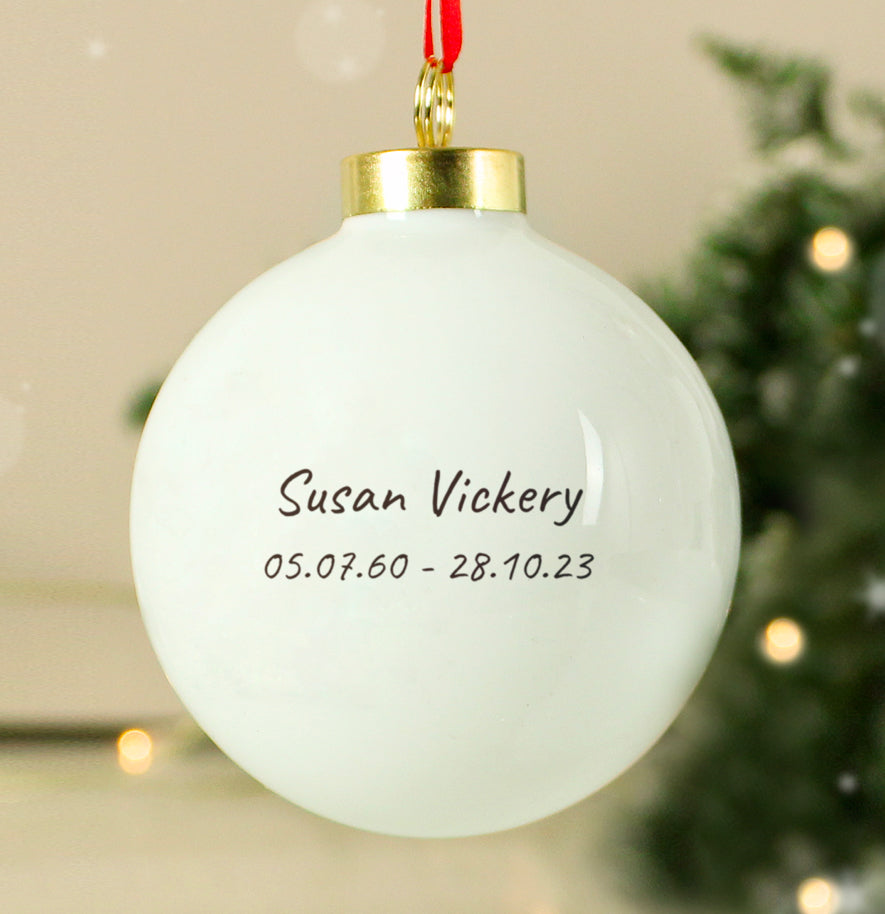 Personalised Robins Appear Bauble
