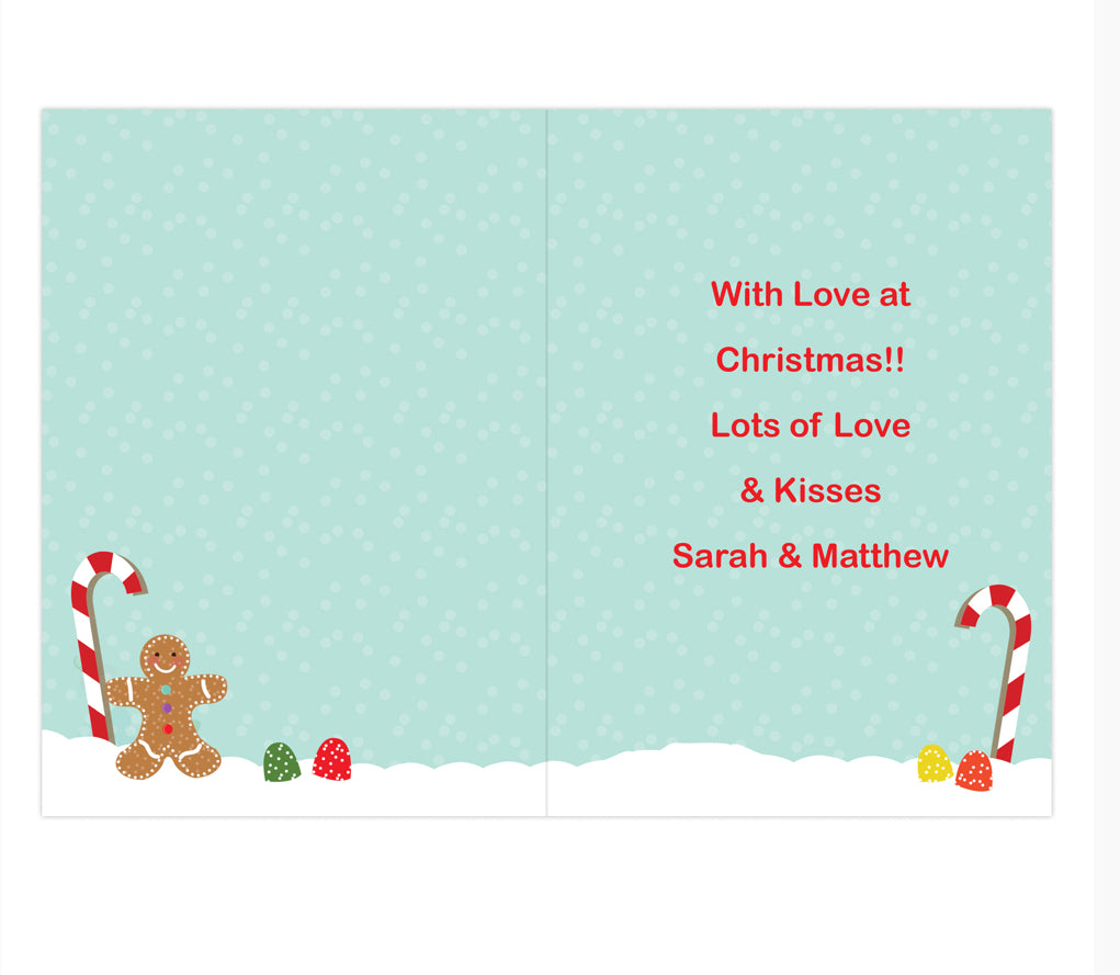 Personalised Gingerbread House Card