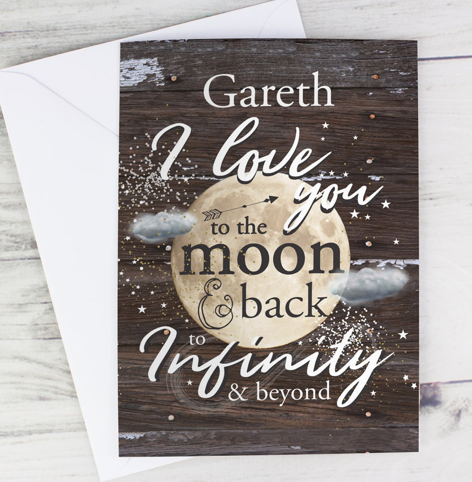 Personalised To the Moon & Infinity... Card