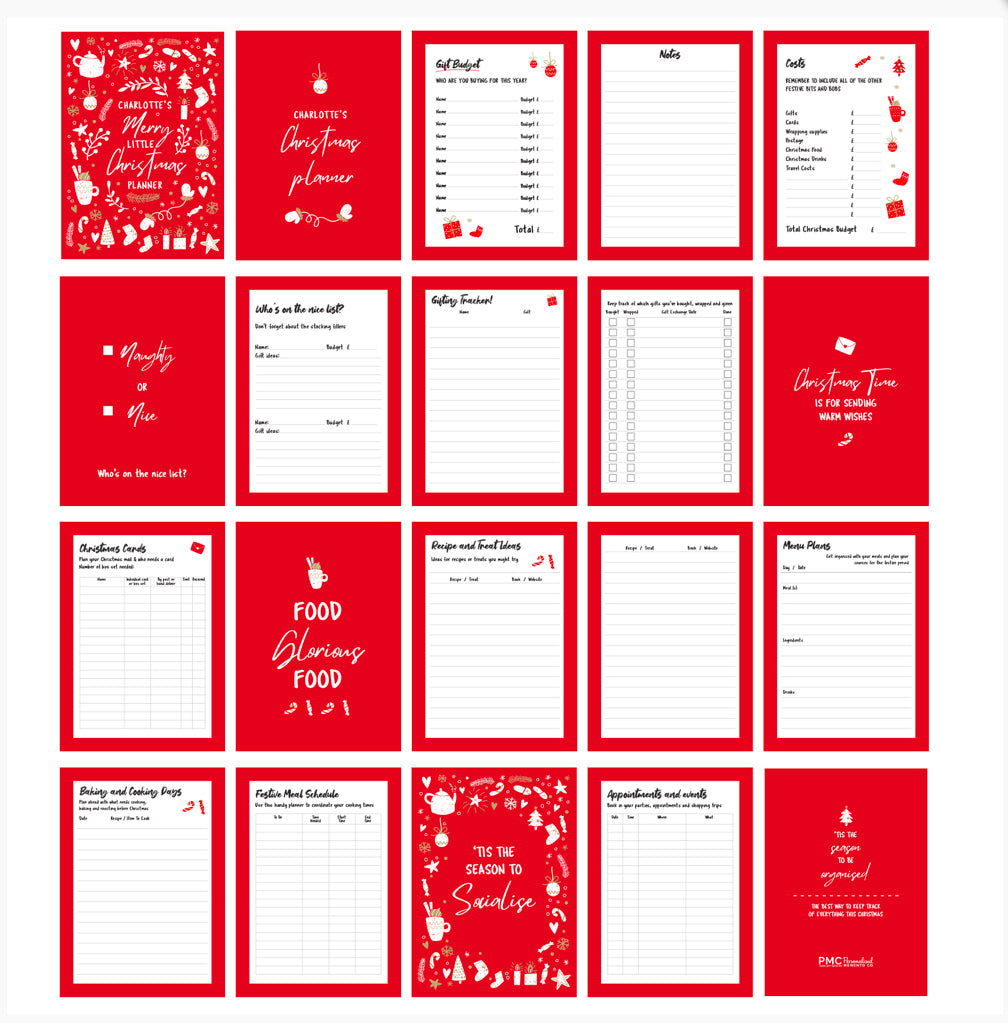 Personalised Christmas A5 Planner
