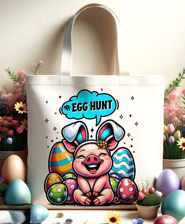 Pig Easter Egg Hunt Bag