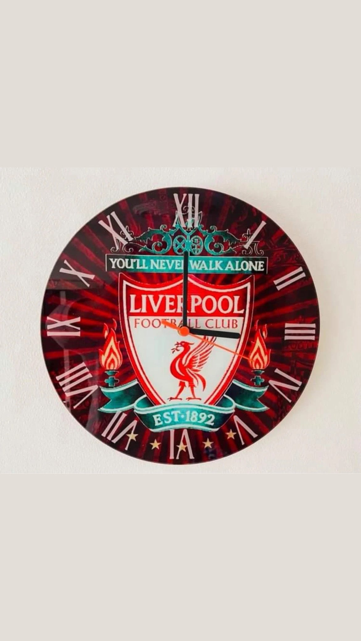 30cm Glass Liverpool Clock