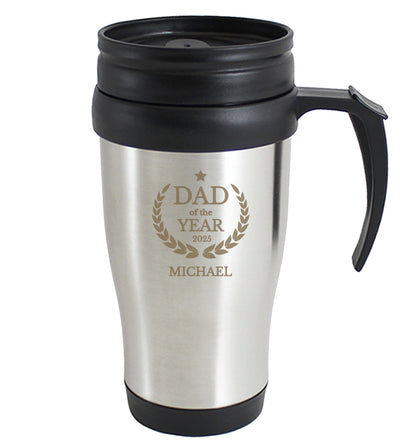 Personalised Dad of The Year Travel Mug
