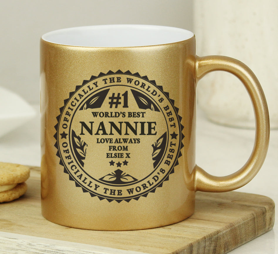 Personalised Worlds Best Gold Mug
