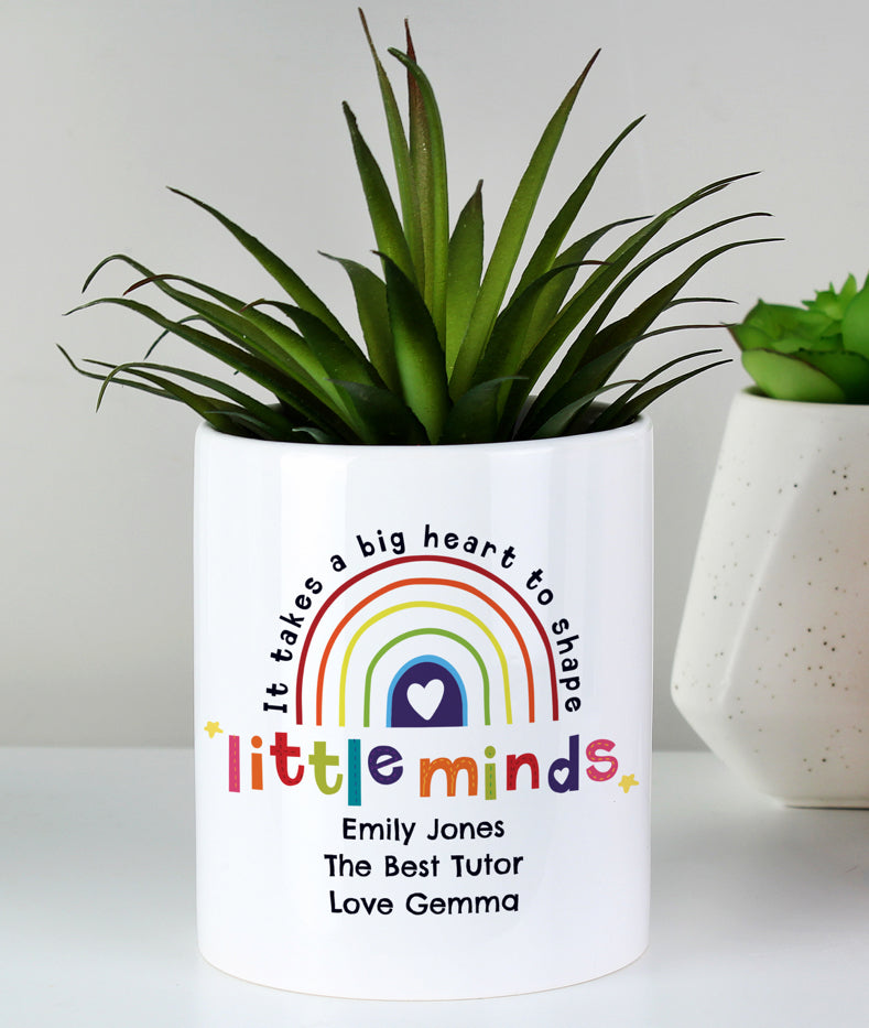 Personalised Shape Little Minds Ceramic Storage Pot