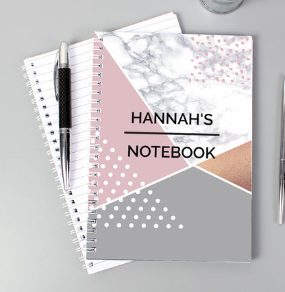 Personalised Geometric A5 Notebook