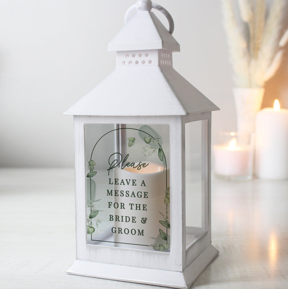 Personalised Botanical Wedding Lantern