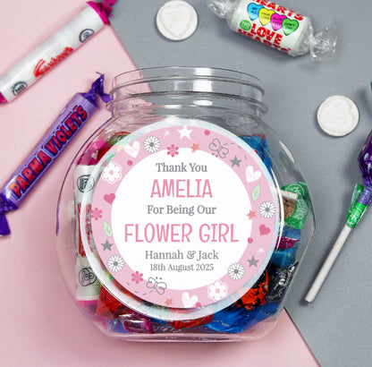 Personalised Flower Girl Sweet Jar