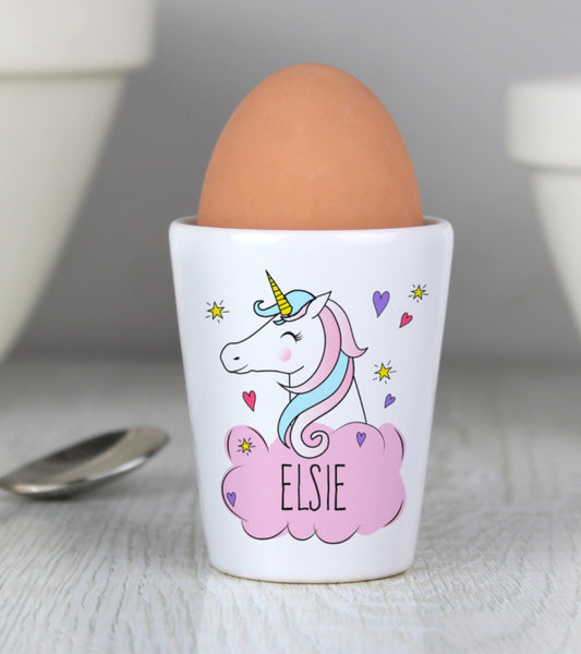 Personalised Unicorn Egg Cup