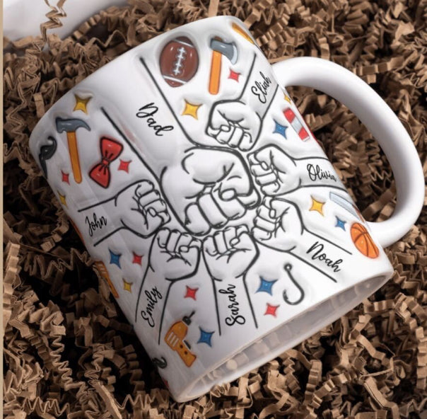 Personalised Fist Bump Mug