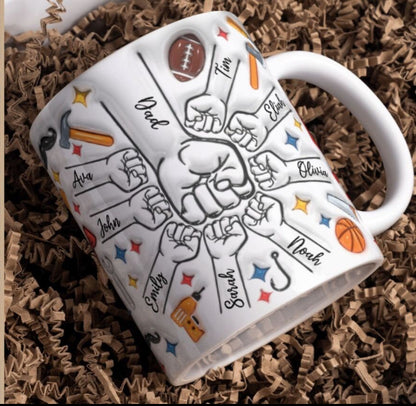 Personalised Fist Bump Mug