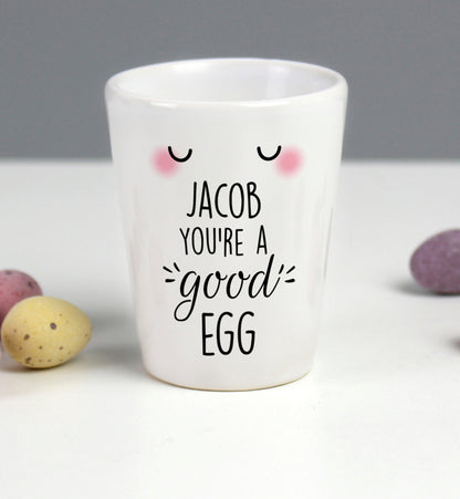 Personalised You're A Good Egg Cup