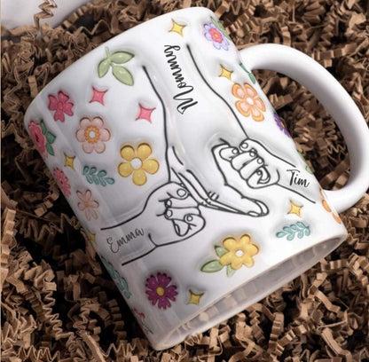 Personalised Holding Hands Mug