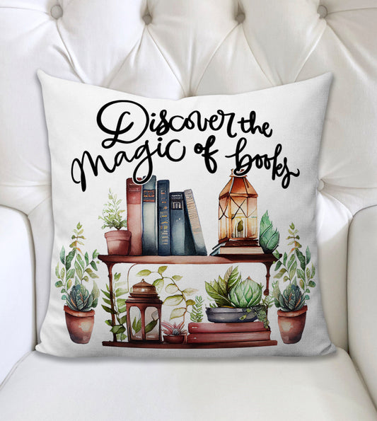 Discover The Magic Of Books Cushion