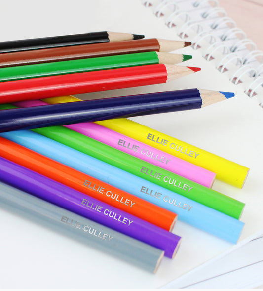 Personalised Pack of 12 Colouring Pencils