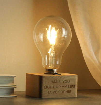 Personalised Message LED Bulb Table Lamp