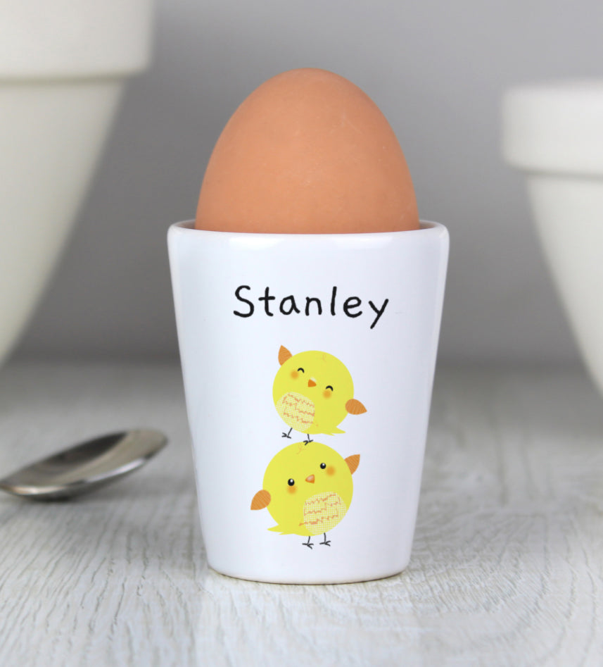 Personalised Easter Chicks Egg Cup