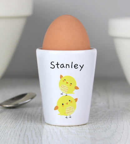Personalised Easter Chicks Egg Cup
