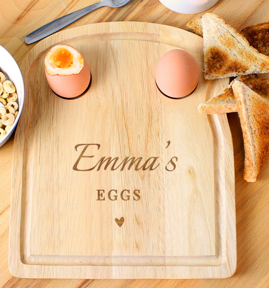 Personalised Heart Egg & Toast Board