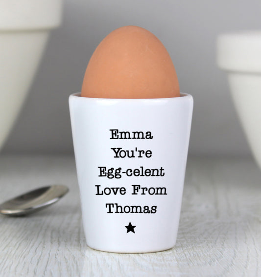 Personalised Star Free Text Egg Cup