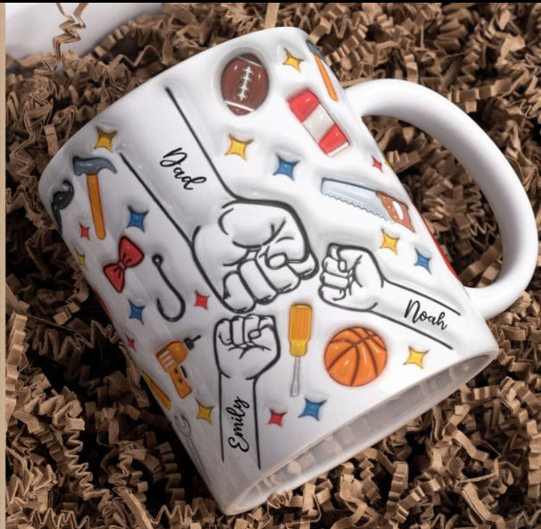 Personalised Fist Bump Mug