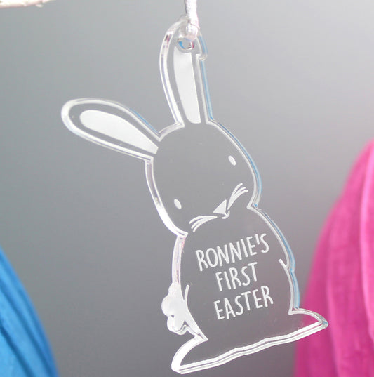 Personalised Acrylic Easter Bunny Decoration