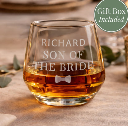 Personalised Wedding Whisky Glass