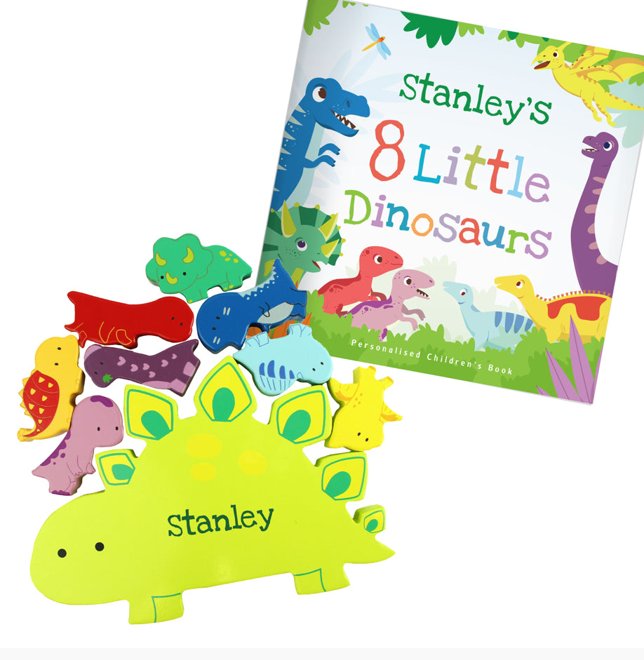 Personalised Dinosaur Book & Stacking Toy