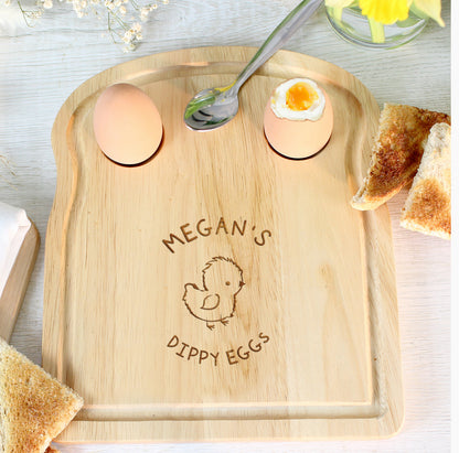 Personalised Chick Egg & Toast Board