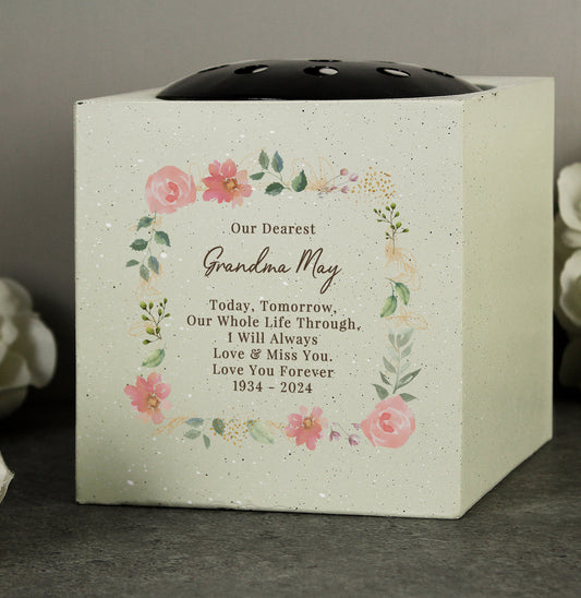 Personalised Floral Memorial Vase