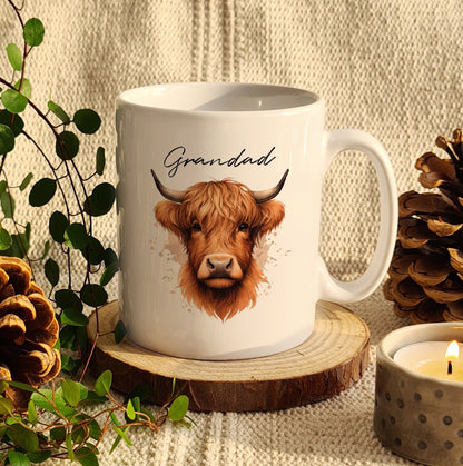 Personalised Highland Cow Mug - Male
