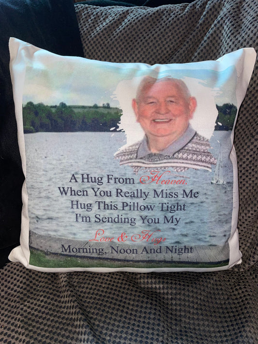 A Hug From Heaven Photo Cushion